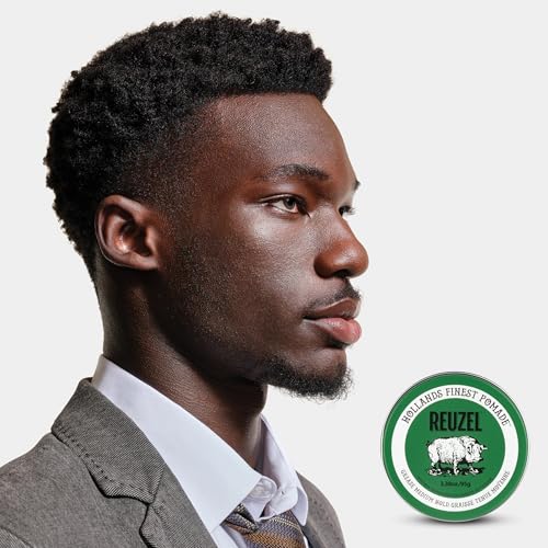 REUZEL Green Grease Pomade, Medium All Day Hold, Oil-Based Styling Wax, Medium Shine, Easy To Wash Out, For All Hair Types