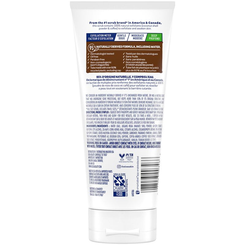St. Ives Coconut & Coffee Scrub - Energizing Facial Exfoliant, 6 oz