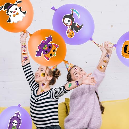 Halloween Party Favors 72 Pc Set - 48 Tattoos & 24 Punch Balloons
