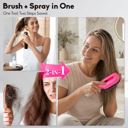 Anti-Frizz Hair Brush Spray Detangler for Dry & Tangled Hair