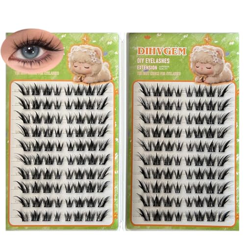 Self-Adhesive Lash Clusters 10-16mm, No Glue Needed, 160pcs