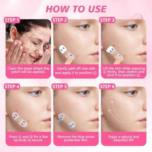 NBF Face Lift Tape Invisible, Face Tape Lifting Invisible, 140 PCS Neck & Face Lift Tapes and Bands with 9 Strings V-Shaped Instant Face Tapes for Lifting Sagging Skin Double Chin Eyes Wrinkles