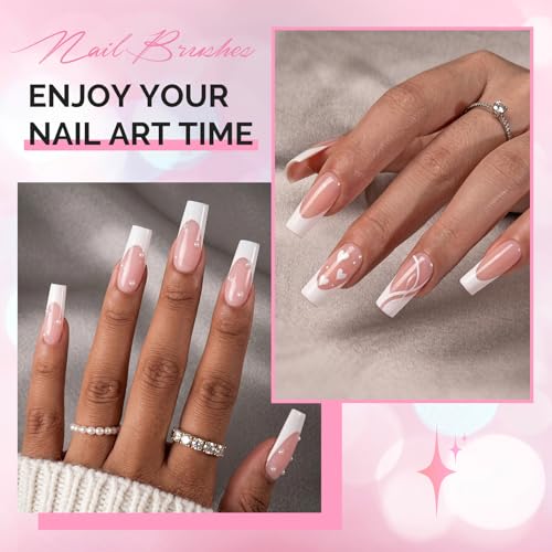 MelodySusie Size 10 French Manicure Brush with Holder - Nail Art Tool