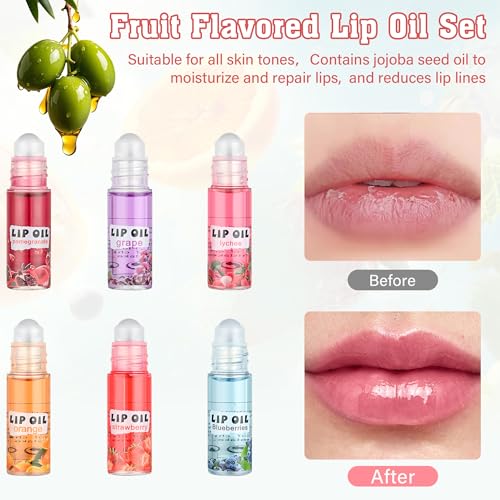 12-Piece Fruit Flavored Lip Gloss Set for Girls - Moisturizing