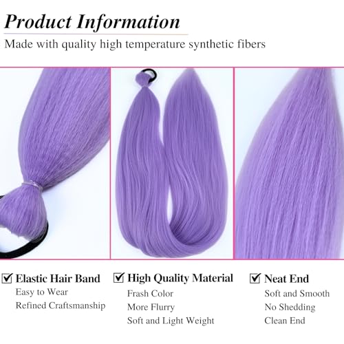 Light Purple Braiding Hair Extensions for Festivals & Cosplay - Pack of 2
