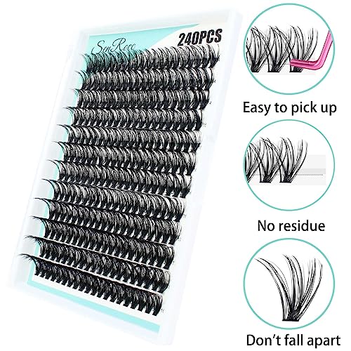 Cluster Lashes 14-18mm 240pcs DIY Eyelash Extensions