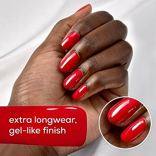 Essie Gel Couture Long-Lasting Nail Polish, 8-Free Vegan, Vibrant Red, Electric Geometric, 0.46 fl oz