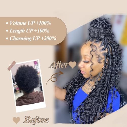 Boho Soft Locs Crochet Hair 30 Inch - 9 Packs Ombre Brown