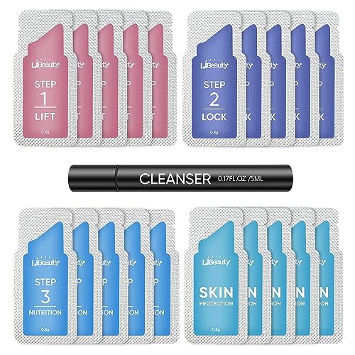 Libeauty Brow Lamination Kit Lash Lift Kit Lasting 8 Weeks Sachet Disposable Upgraded Version Curling Perming Wave Lotion & Liquid Set Home Perm Kit