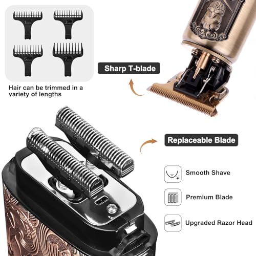 Ufree Men's Electric Trimmer & Foil Shaver Set – Rechargeable Beard & Body Grooming Kit