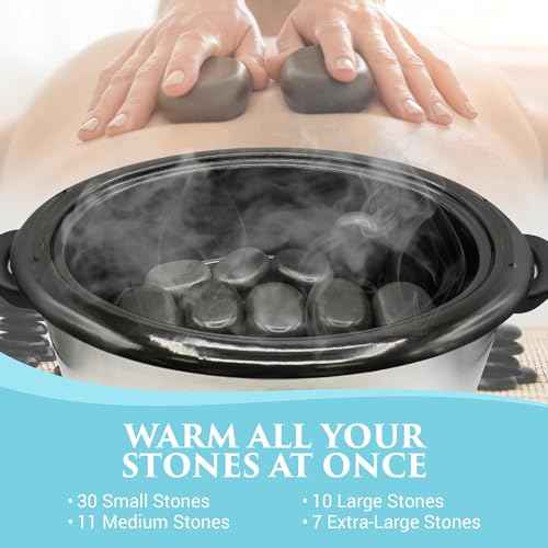 NRG Professional Hot Stone Warmer for Massage Therapy, 6 Quart - Hot Stone Heater Hot Stones Warmer Massage Stone Heater Massage Stone Warmer Massage Accessories - Adjustable Temperature Control