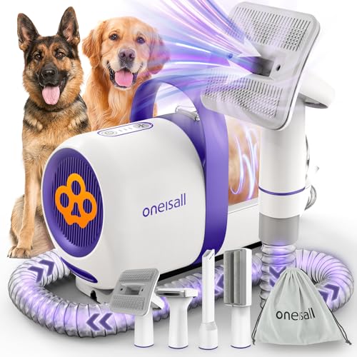 Dog Shedding Vacuum Grooming Brush Kit for Thick Coats - Easy Hair Removal
