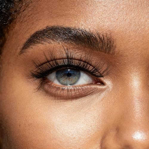 False Mink Lashes Fluffy Eyelashes Natural LookWispy Lash Curl Strips Eyelash 14 Pairs Reusable False Lashes (Black)