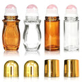 Rose Quartz Roller Bottles 50ml - 4 Pack Essential Oil