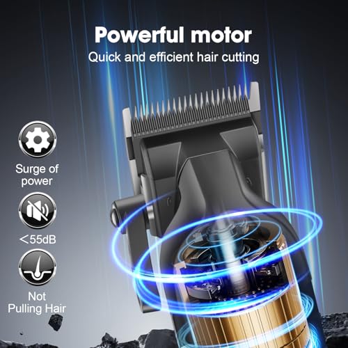 KEMEI Professional Hair Clippers Set for Men,Cordless Rechargeable Hair Clippers Kit, Clippers and Trimmer Set for Hair Cutting, Haircut Clippers,Gifts for Men