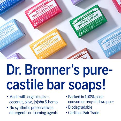 Dr. Bronner's 3-Piece Organic Lavender Gift Set - 1 Sugar Pump Soap 12-Ounces, 1 Body Lotion, 1 Castile Bar Soap