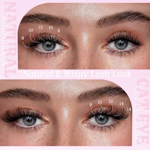 Wispy Lash Clusters 9-14mm D Curl DIY Eyelash Extensions 120pcs