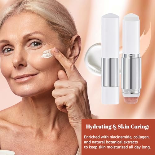 Color Changing Foundation Stick with Brush - Moisturizing Dewy Finish