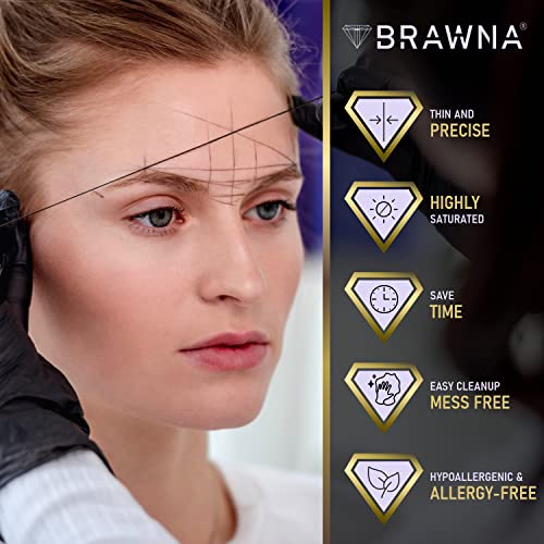 BRAWNA 30M Pre-Inked Eyebrow Mapping String for Microblading