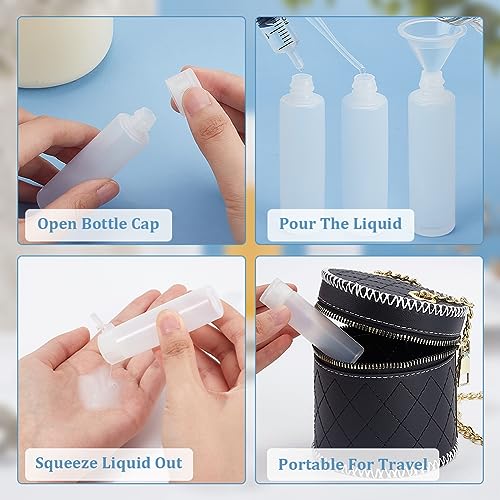 BENECREAT 10 Pack 18ml Refillable Travel Makeup & Cosmetic Squeeze Bottles