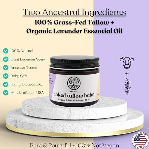 Lavender Naked Tallow Balm | Grass Fed Beef Tallow Balm