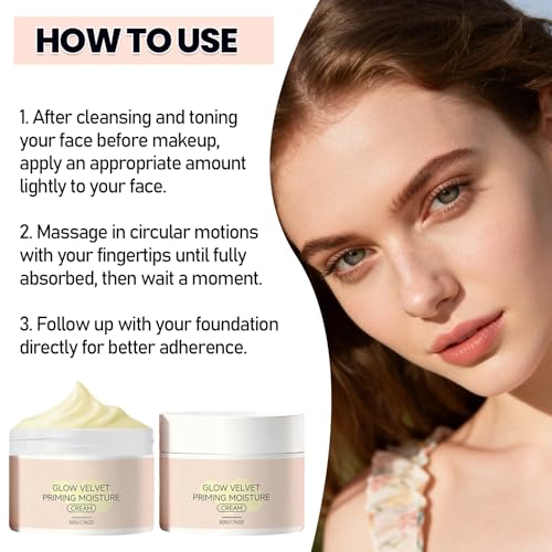 Glow Velvet Primer Cream - Pore Blurring Makeup Base (2 Pack)