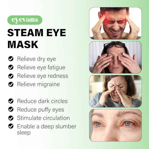 16 Packs Steam Eye Mask, Extra Deep Heat for Dry Eyes, Fast Relief for Irritation, Stye, Puffy Sensitive Eyes and Eye Strain, Disposable Self Heating Warm Compress (Unscented)