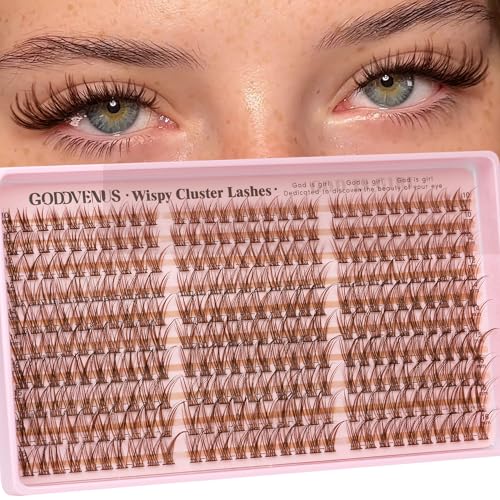 Brown Lash Clusters 10-16mm 300Pcs Natural Wispy Eyelash Extensions