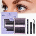 40D Lash Clusters Kit 280pcs - Eyelash Extensions with Glue & Tools
