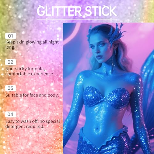 Gold Holographic Glitter Stick for Face & Body