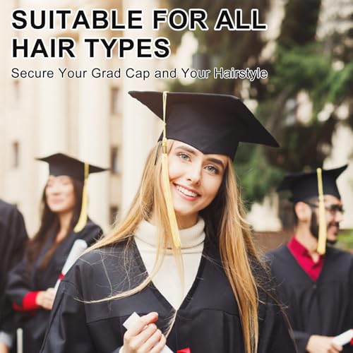 WEIGUZC Graduation Cap Hair Band - Ensure Your Graduation Cap Stays In Place (Black - 1PCS, Unisex)