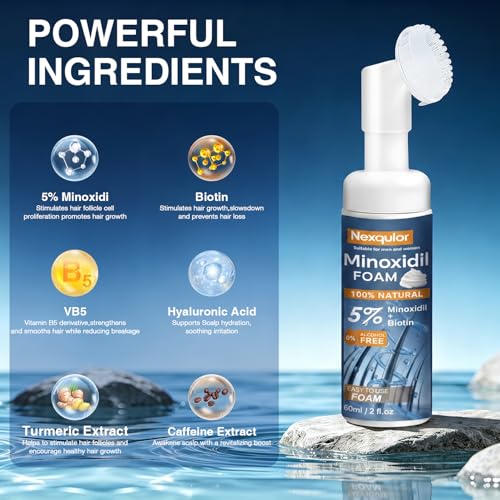 Minoxidil 5% Foam for Hair Growth for Men and Women – Fast-Absorbing Regrowth Treatment
