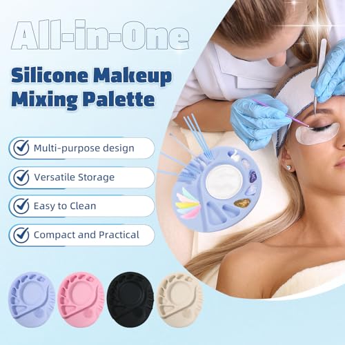 5-in-1 Silicone Makeup Palette with Spatula Tool