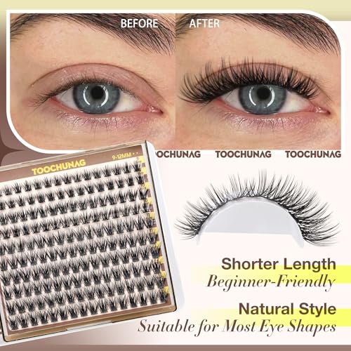 Wispy Cluster Eyelash Extensions 9-12mm C Curl 160pcs