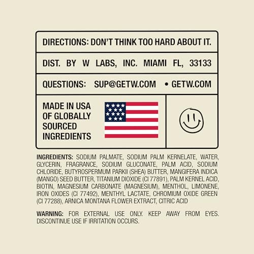 W by Jake Paul Bar Soap for Men, Hydrating, Moisturizing, Vitamin-Infused, Wave Breaker, 5 oz (Pack of 3)