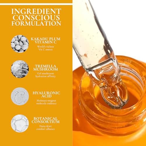DAY DRIN-C 2 in 1 Face Hydration Serum with Vitamin C and Hyaluronic Acid, Moisturizing, Plumping, & Smoothing the Appearance of Fine Lines, 1.01 oz