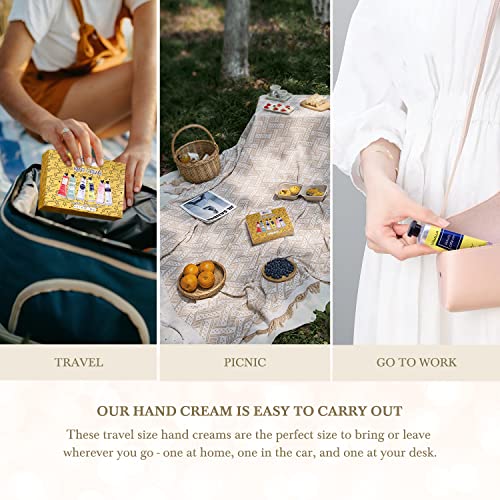 Body & Earth #Love Hand Cream Gift Set - 6 Travel Size Moisturizers for Dry Hands