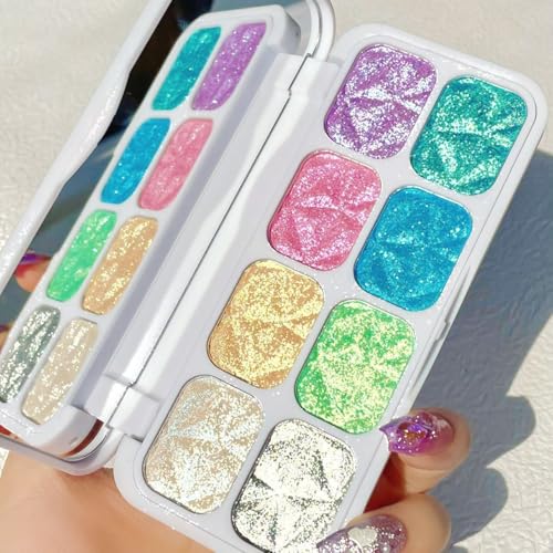 COOL STORY Shimmer 8 Color Face Cheek Highlighter & Eyeshadow Makeup Palette
