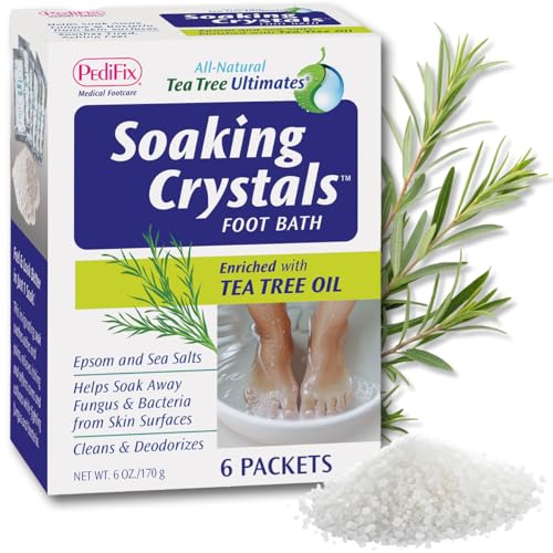 PediFix Tea Tree Oil & Epsom Salt Foot Soak Crystals (6 Packets)