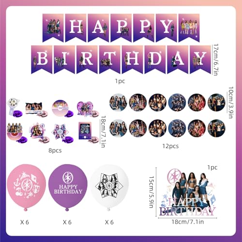 Singer Themed Birthday Party Decoration Set | Banner, Balloons & Toppers