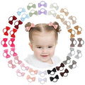 40-Piece 2" Baby Hair Bows Elastic Ties Set