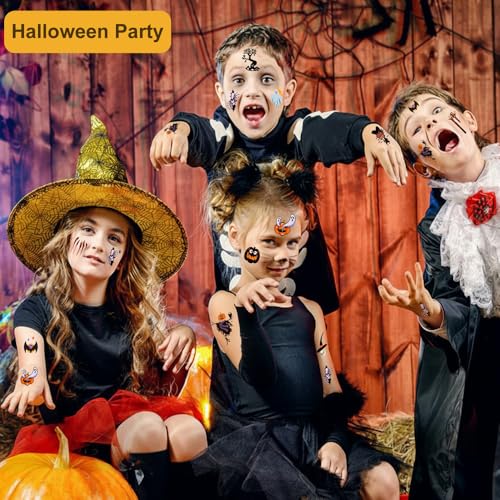 Halloween Tattoos for Kids – 30 Pack Party Favors