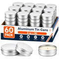 60 Pack 2oz Aluminum Tin Cans with Screw Lid
