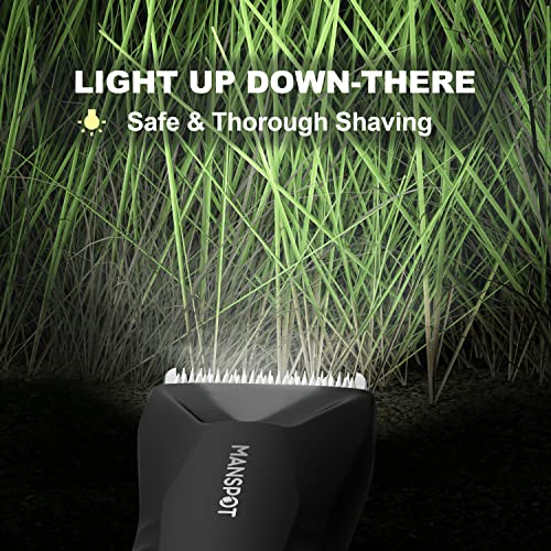 MANSPOT Manscape Body Hair Trimmer for Men - Waterproof Electric Groin Trimmer