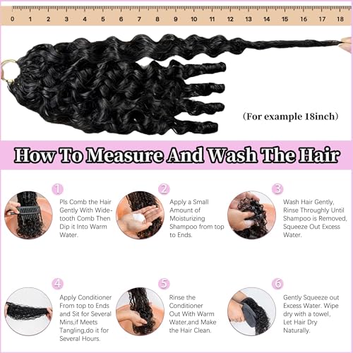 Burmese Curly Crochet Hair 18inch - Miracle Knots for Black Women