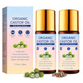 Organic Castor Oil with Rose Quartz Roller - 2 Pack