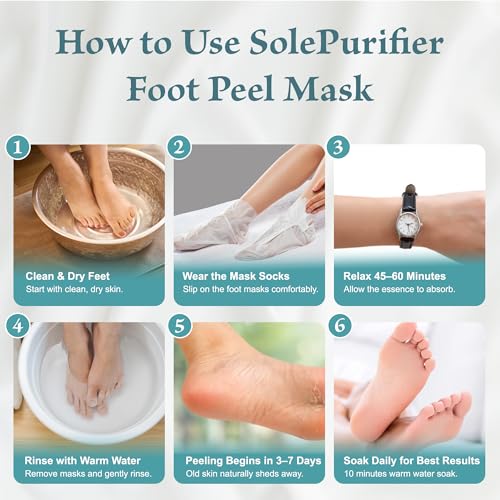 Exfoliating Foot Peel Mask 2-Pack for Dead Skin & Callus Removal