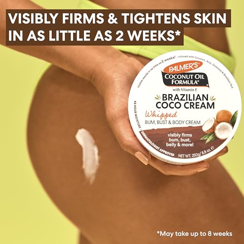 Palmer's Coconut Oil Formula Brazilian Coco Firming Skin Care Duo, Whipped Body Butter (8.8 Oz) + Body Oil (6.5 Fl Oz) Helps with Skin Tightening & Firming of Bum, Bust & Belly, Provides 48Hr Moisture