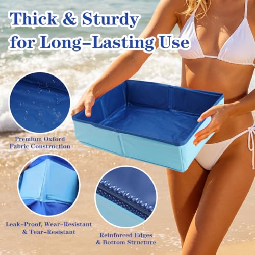 Collapsible Pool Foot Bath Basin for Above Ground Pool - Rinse & Clean Feet