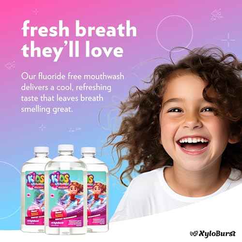 Xyloburst Oral Rinse Kids Mouthwash - Natural Xylitol Mouthwash, Fluoride Free Mouth Rinse with Aloe Vera, Alcohol Free, 16 fl oz